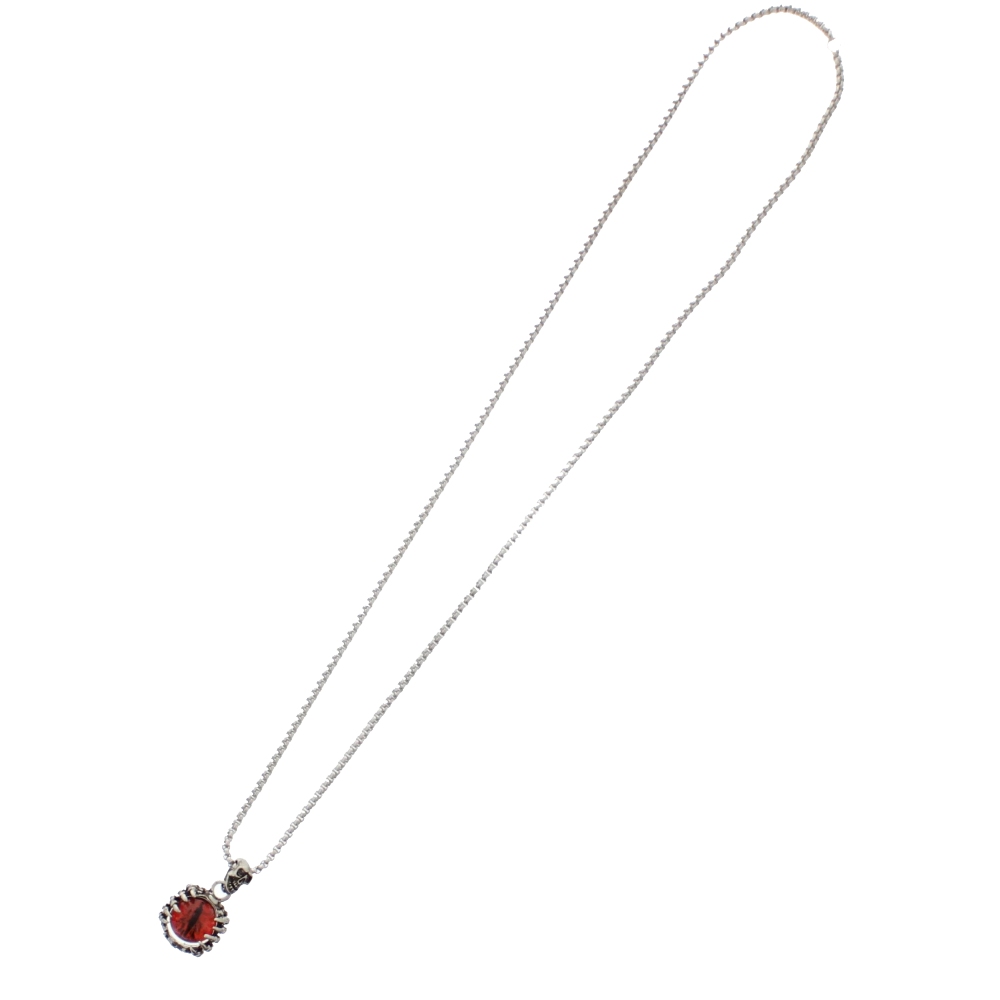 Zac's Alter Ego - Red Evil Eye, Claws & Skull Pendant Necklace - Red